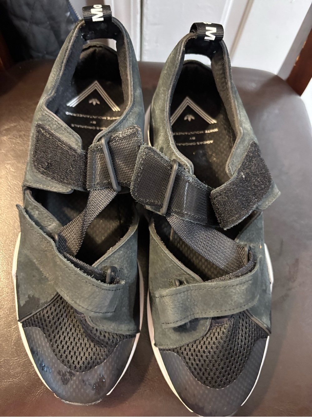 adidas Originals Black Men's Strap Mesh Sneakers